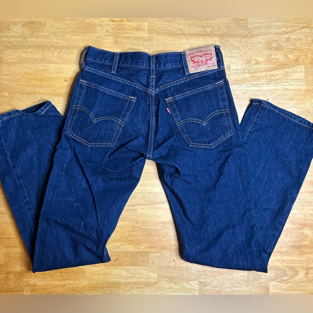 Levi's Men's Dark Wash Denim 517 Bootcut Jeans 150th Anniversary Edition